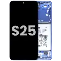 OLED Assembly With Frame For Samsung Galaxy S25 5G (US & International Version) (Used OEM Pull: Grade B) (Navy)