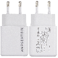 2 Plug - 20W USB Type C And USB Type A Wall Power Adapter (AmpSentrix) (220V Euro)