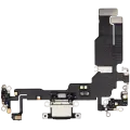 Charging Port Flex Cable For iPhone 15 (Used OEM Pull) (Black)