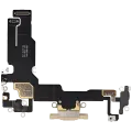 Charging Port Flex Cable For iPhone 15 (Used OEM Pull) (Yellow)