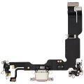 Charging Port Flex Cable For iPhone 15 Plus (Used OEM Pull) (Pink)