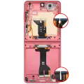 Inner OLED Assembly With Frame For Samsung Galaxy Z Flip 7 5G (US Version) (Refurbished) (Coral Red)