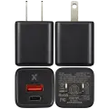 30W Dual-Port Wall Charger with GaN Fast Charging (USB-C + USB-A) (AmpSentrix Pro) (Black Titanium)