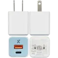 30W Dual-Port Wall Charger with GaN Fast Charging (USB-C + USB-A) (AmpSentrix Pro) (Teal)