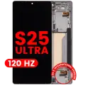 OLED Assembly With Frame For Samsung Galaxy S25 Ultra 5G (US & International) (Aftermarket Plus) (120Hz) (Titanium White Silver)