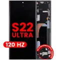 OLED Assembly With Frame For Samsung Galaxy S22 Ultra 5G (US & International Version) (Aftermarket Plus) (120Hz) (Graphite / Sky Blue / Red)