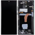 OLED Assembly With Frame For Samsung Galaxy S22 Ultra 5G (US & International Version) (Aftermarket Plus) (120Hz) (Graphite / Sky Blue / Red)