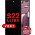 OLED Assembly With Frame For Samsung Galaxy S22 Ultra 5G (US & International Version) (Aftermarket Plus) (120Hz) (Burgundy)