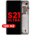 OLED Assembly With Frame For Samsung Galaxy S21 Ultra 5G (Aftermarket Plus) (120Hz) (Phantom Silver)
