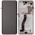 OLED Assembly With Frame For Samsung Galaxy S21 Ultra 5G (Aftermarket Plus) (120Hz) (Phantom Silver)
