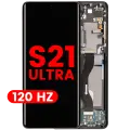 OLED Assembly With Frame For Samsung Galaxy S21 Ultra 5G (Aftermarket Plus) (120Hz) (Phantom Black)