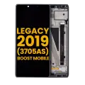 LCD Assembly With Frame For Coolpad Legacy 2019 (3705AS / Boost Mobile Version) (Refurbished) (Black)