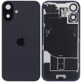 Back Glass w/ MagSafe Magnet & NFC & Flashlight Flex For iPhone 16 Plus (Service Pack) (Black)