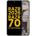 OLED Assembly With Frame For Motorola Razr 2026 / Razr 70 (XT2657 / 2026) (Refurbished) (Hematite)