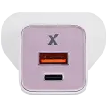 AmpSentrix 30W 2-in-1 USB-C / USB-A Wall Adapter (220V / UK Plug) (Pink)