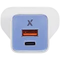 AmpSentrix 30W 2-in-1 USB-C / USB-A Wall Adapter (220V / UK Plug) (Ultramarine)