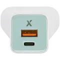 AmpSentrix 30W 2-in-1 USB-C / USB-A Wall Adapter (220V / UK Plug) (Teal)