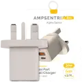 AmpSentrix 30W 2-in-1 USB-C / USB-A Wall Adapter (220V / UK Plug) (Desert Titanium)