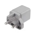 AmpSentrix 30W 2-in-1 USB-C / USB-A Wall Adapter (220V / UK Plug) (Natural Titanium)