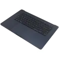 Top Case with Battery and Keyboard (ANSI US) For MacBook Air 15" A3241 (2025) (Used OEM Pull: Grade B) (Midnight)