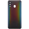 Back Cover Glass With Camera Lens For Samsung Galaxy A40 (A405 / 2019) (Aftermarket Plus) (Black)