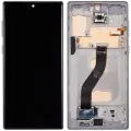 LCD Assembly With Frame (Without FingerPrint Sensor) For Samsung Galaxy Note 10 (US & International)(Aftermarket: Incell)(Test Rating: C)(Aura Glow / Silver)