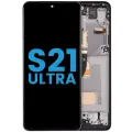 LCD Assembly With Frame (Without FingerPrint Sensor) For Samsung Galaxy S21 Ultra (US & International)(Aftermarket: Incell)(Test Rating: C)(Phantom Black)