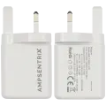 AmpSentrix 20W Dual-Port (USB-C + USB-A) Wall Adapter (220V / UK Plug)