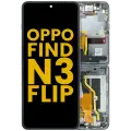 Inner OLED Assembly With Frame For Oppo Find N3 Flip (Refurbished) (Black)