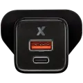 AmpSentrix 30W 2-in-1 USB-C / USB-A Wall Adapter (220V / UK Plug) (Black Titanium)