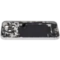 Back Housing W/ Charging Port Flex & Small Parts For iPhone 17 Pro Max (US Version) (Used OEM Pull: Grade B) (Silver)