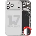 Back Housing W/ Charging Port Flex & Small Parts For iPhone 17 Pro Max (US Version) (Used OEM Pull: Grade C) (Silver)