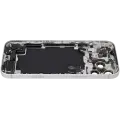 Back Housing W/ Charging Port Flex & Small Parts For iPhone 17 Pro Max (US Version) (Used OEM Pull: Grade C) (Silver)