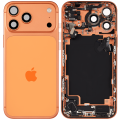 Back Housing W/ Charging Port Flex & Small Parts For iPhone 17 Pro Max (US Version) (Used OEM Pull: Grade C) (Cosmic Orange)