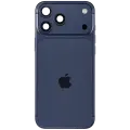 Back Housing W/ Charging Port Flex & Small Parts For iPhone 17 Pro Max (US Version) (Used OEM Pull: Grade C) (Deep Blue)