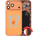 Back Housing W/ Charging Port Flex & Small Parts For iPhone 17 Pro Max (EU / Global Version) (Used OEM Pull: Grade B) (Cosmic Orange)