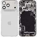 Back Housing W/ Charging Port Flex & Small Parts For iPhone 17 Pro Max (EU / Global Version) (Used OEM Pull: Grade C) (Silver)