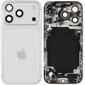 Back Housing W/ Charging Port Flex & Small Parts For iPhone 17 Pro (US Version) (Used OEM Pull: Grade B) (Silver)