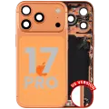 Back Housing W/ Charging Port Flex & Small Parts For iPhone 17 Pro (US Version) (Used OEM Pull: Grade B) (Cosmic Orange)