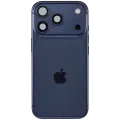 Back Housing W/ Charging Port Flex & Small Parts For iPhone 17 Pro (US Version) (Used OEM Pull: Grade B) (Deep Blue)
