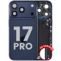 Back Housing W/ Charging Port Flex & Small Parts For iPhone 17 Pro (US Version) (Used OEM Pull: Grade B) (Deep Blue)