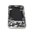 Back Housing W/ Charging Port Flex & Small Parts For iPhone 17 Pro (US Version) (Used OEM Pull: Grade C) (Silver)