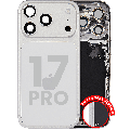 Back Housing W/ Charging Port Flex & Small Parts For iPhone 17 Pro (EU / Global Version) (Used OEM Pull: Grade B) (Silver)