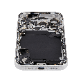 Back Housing W/ Charging Port Flex & Small Parts For iPhone 17 Pro (EU / Global Version) (Used OEM Pull: Grade B) (Silver)