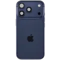 Back Housing W/ Charging Port Flex & Small Parts For iPhone 17 Pro (EU / Global Version) (Used OEM Pull: Grade B) (Deep Blue)