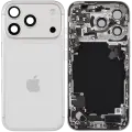 Back Housing W/ Charging Port Flex & Small Parts For iPhone 17 Pro (EU / Global Version) (Used OEM Pull: Grade C) (Silver)