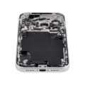 Back Housing W/ Charging Port Flex & Small Parts For iPhone 17 Pro (EU / Global Version) (Used OEM Pull: Grade C) (Silver)