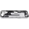 Mid-Frame Housing W/ Charging Port Flex & Small Parts For iPhone 17 (EU / Global Version) (Used OEM Pull: Grade B) (White)