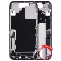 Mid-Frame Housing W/ Charging Port Flex & Small Parts For iPhone 17 (US Version) (Used OEM Pull: Grade C) (Lavender)
