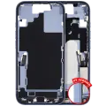 Mid-Frame Housing W/ Charging Port Flex & Small Parts For iPhone 17 (US Version) (Used OEM Pull: Grade C) (Mist Blue)